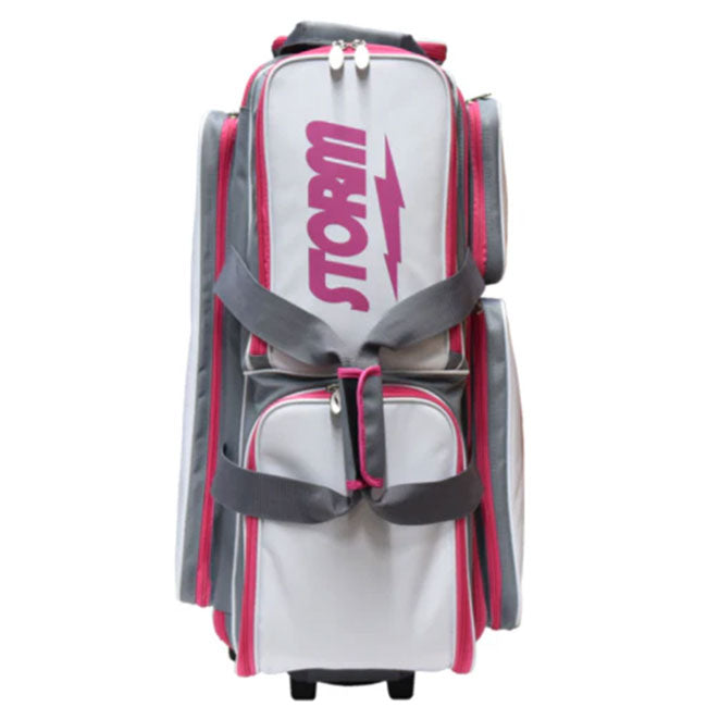 bowling bag left in rain 2024 3 Ball Roller Volt Storm Bowling Bag White/Pink – Koreabowlingmall