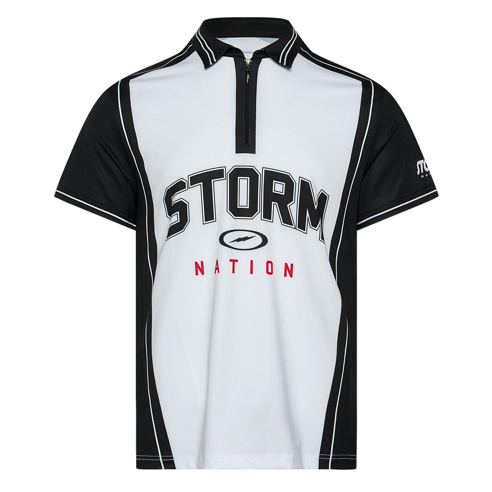 Storm Bowling Jersey T-shirts Apparel White Black 1