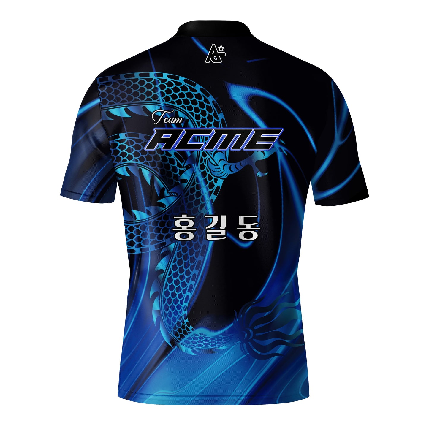 ACME Co96 Bowling Zip-up T-shirts Blue Dragon