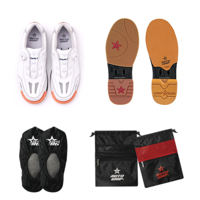 Roto Grip RG Racer FL Dial Bowling Shoes Leather White Color 9