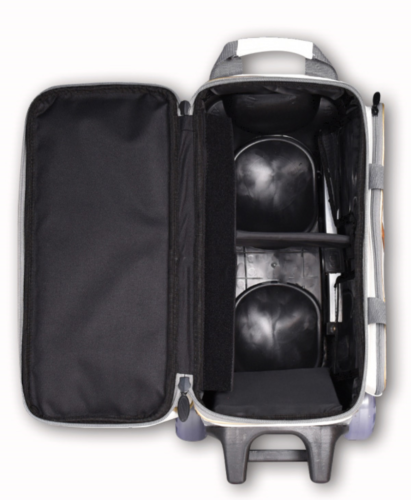 Volt 2 Bowling Ball Tote Roller Bag Storm White/Gold Color Authentic 4