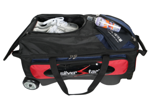 3 Bowling Ball Roller Bag Silver Star Yellow Color Authentic 3