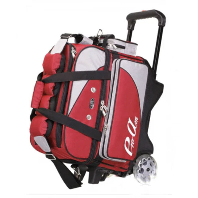 Premium 2 Bowling Ball Roller Bag ABS Red Color Authentic