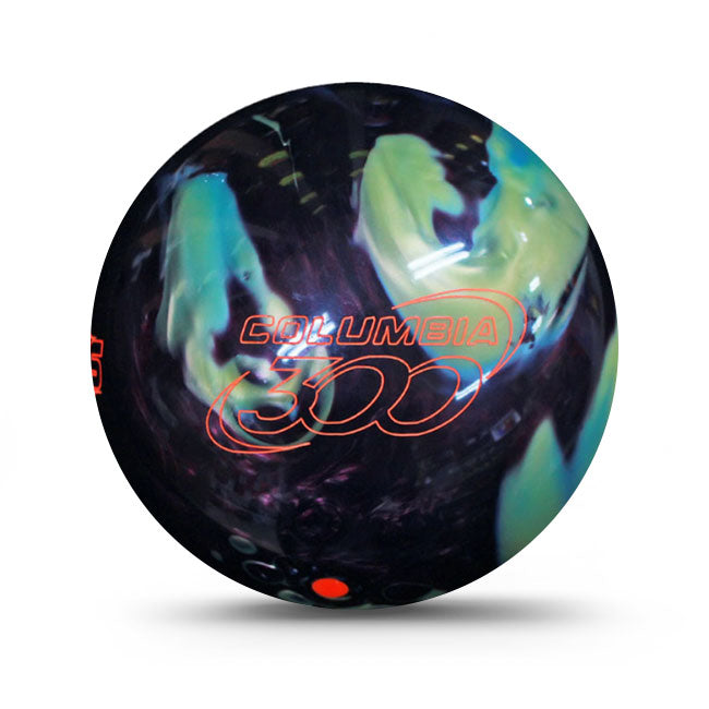 Columbia 300 Nitirous Black Cherry Yellow Blue Bowling Ball 2