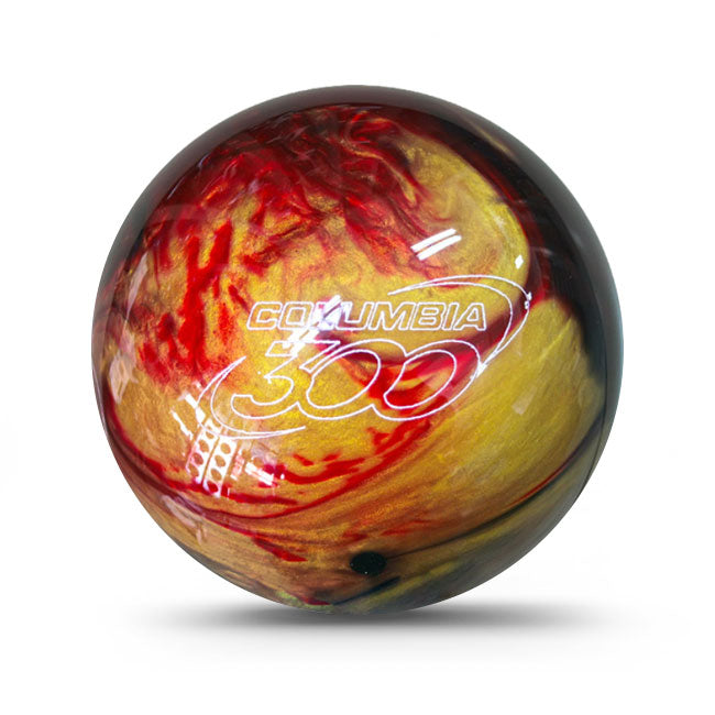 Columbia 300 White Dot Scarlet Gold Black Bowling Ball 2