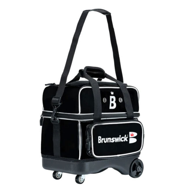 Enamel 1 Bowling Ball Roller Bag Brunswick All Black Color Authentic