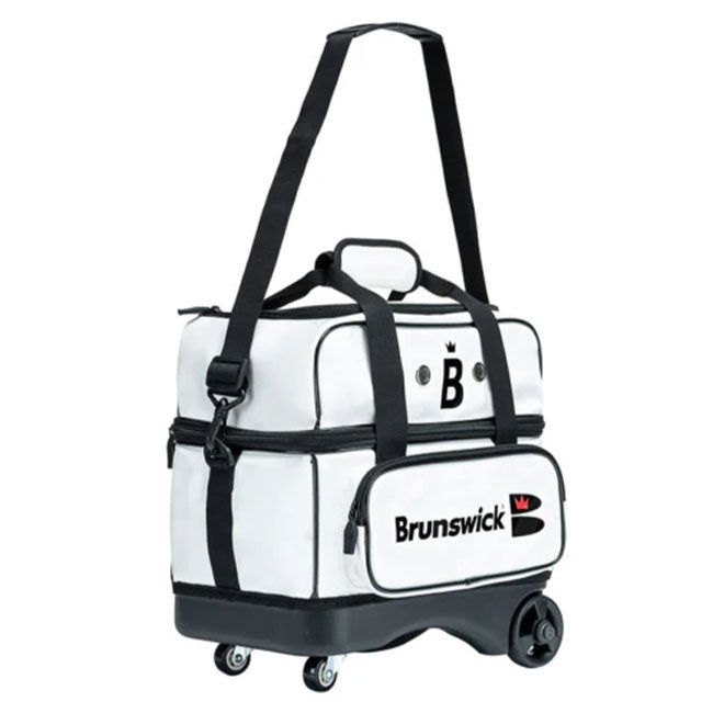 Enamel 1 Bowling Ball Roller Bag Brunswick All White Color Authentic