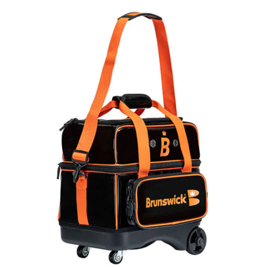 Enamel 1 Bowling Ball Roller Bag Brunswick Black/Orange Color Authentic