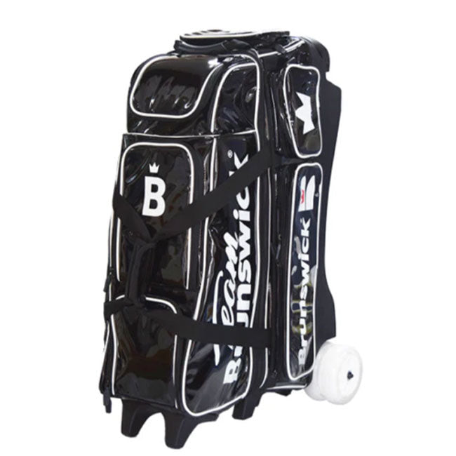 Enamel 4 Bowling Ball Roller Bag Brunswick All Black Color Authentic