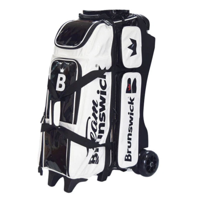 Enamel 4 Bowling Ball Roller Bag Brunswick White/Black Color Authentic