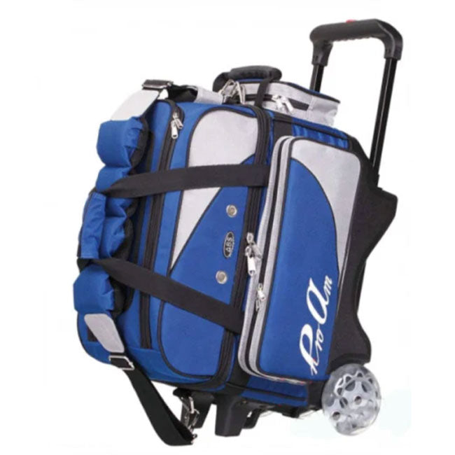 Premium 2 Bowling Ball Roller Bag ABS Blue Color Authentic