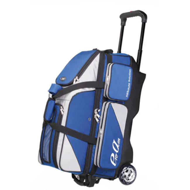 Premium 3 Bowling Ball Roller Bag ABS Blue Color