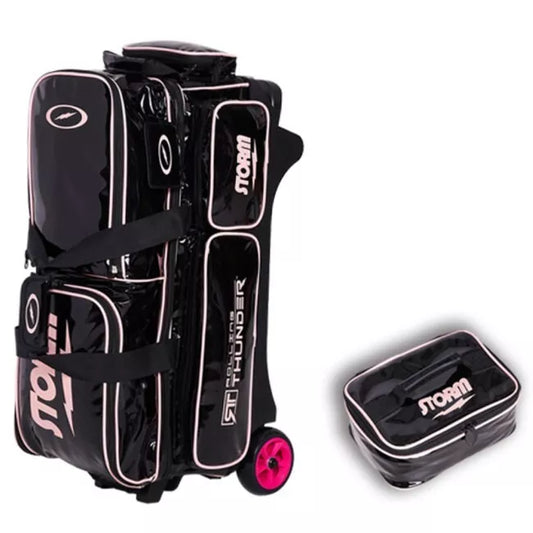 Storm 3 Bowling Ball Roller Bag Rolling Thunder Plus - BLACK PEARL PINK