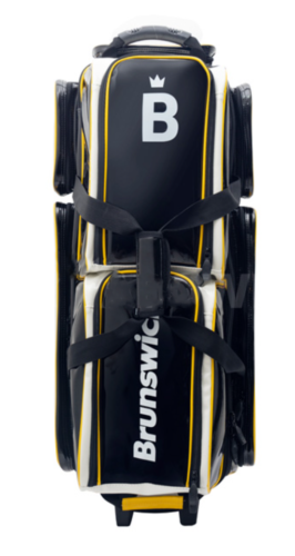 Enamel 3 Bowling Ball Roller Bag Branswick Black/Yellow Color Authentic 3
