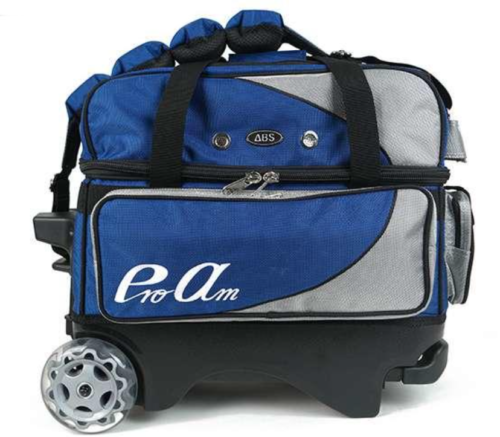 Premium 2 Bowling Ball Roller Bag ABS Blue Color Authentic 2