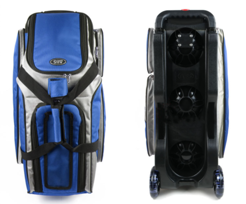 Premium 3 Bowling Ball Roller Bag ABS Blue Color Authentic 5