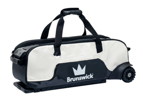 Enamel 3 Bowling Ball Slim Tote Bag Brunswick White Authentic 3