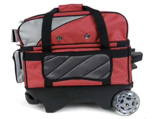 Premium 2 Bowling Ball Roller Bag ABS Red Color Authentic 3