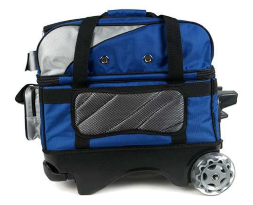 Premium 2 Bowling Ball Roller Bag ABS Blue Color Authentic 3