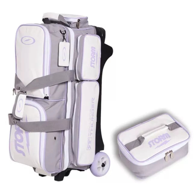 Storm 3 Bowling Ball Roller Bag Rolling Thunder +Accessory Bag - LIGHT PURPLE 4