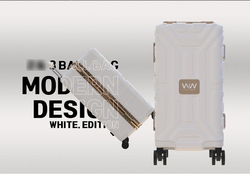 WIW Hard Case Suitcase Luggage Style Bowling Bag White 2
